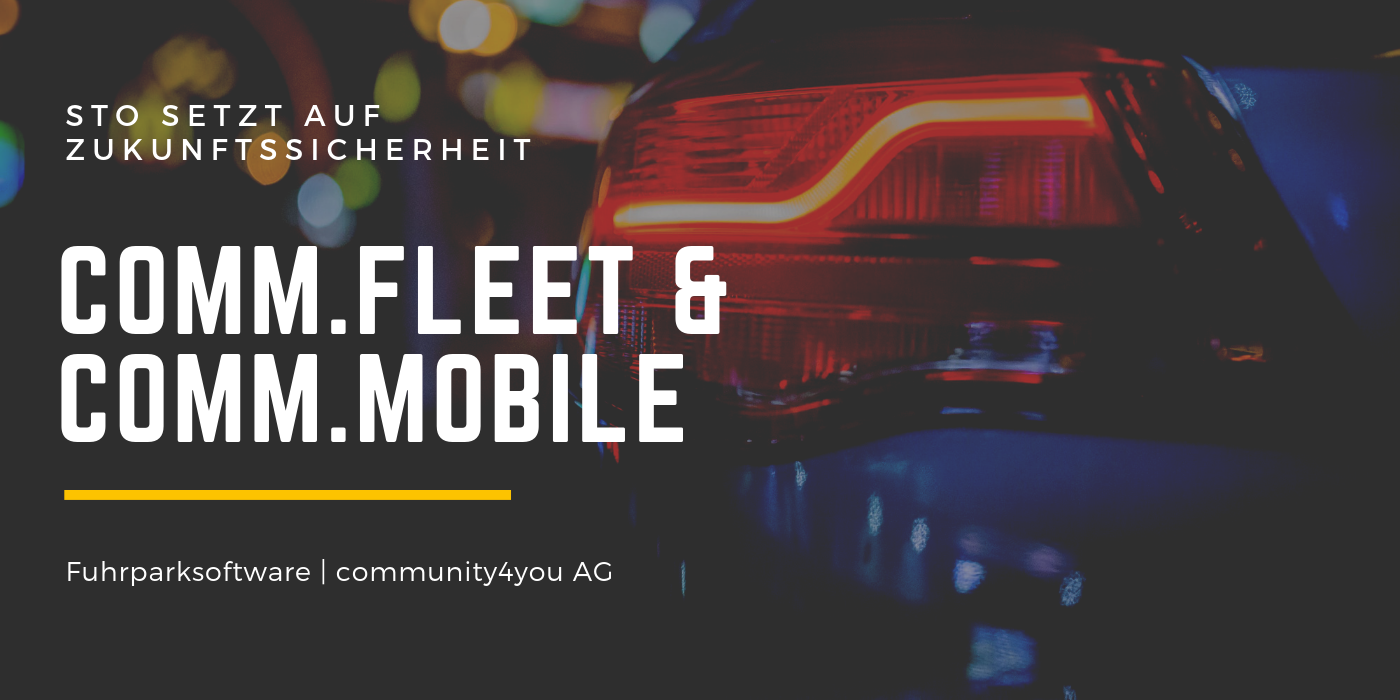 Sto setzt auf Zukunftssicherheit mit Fuhrparksoftware der community4you AG | Der weltweite Technologieführer für Farben und Lacke managt seinen Fuhrpark mit comm.fleet und comm.mobile Sto setzt auf Zukunftssicherheit mit Fuhrparksoftware der community4you AG | Der weltweite Technologieführer für Farben und Lacke managt seinen Fuhrpark mit comm.fleet und comm.mobile