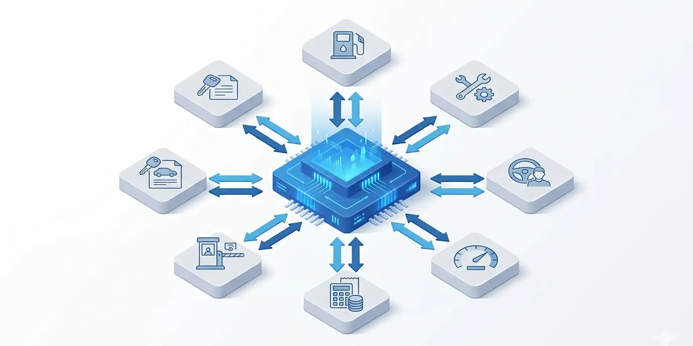 Central fleet management platform A central platform consolidates data and processes in truck fleet management