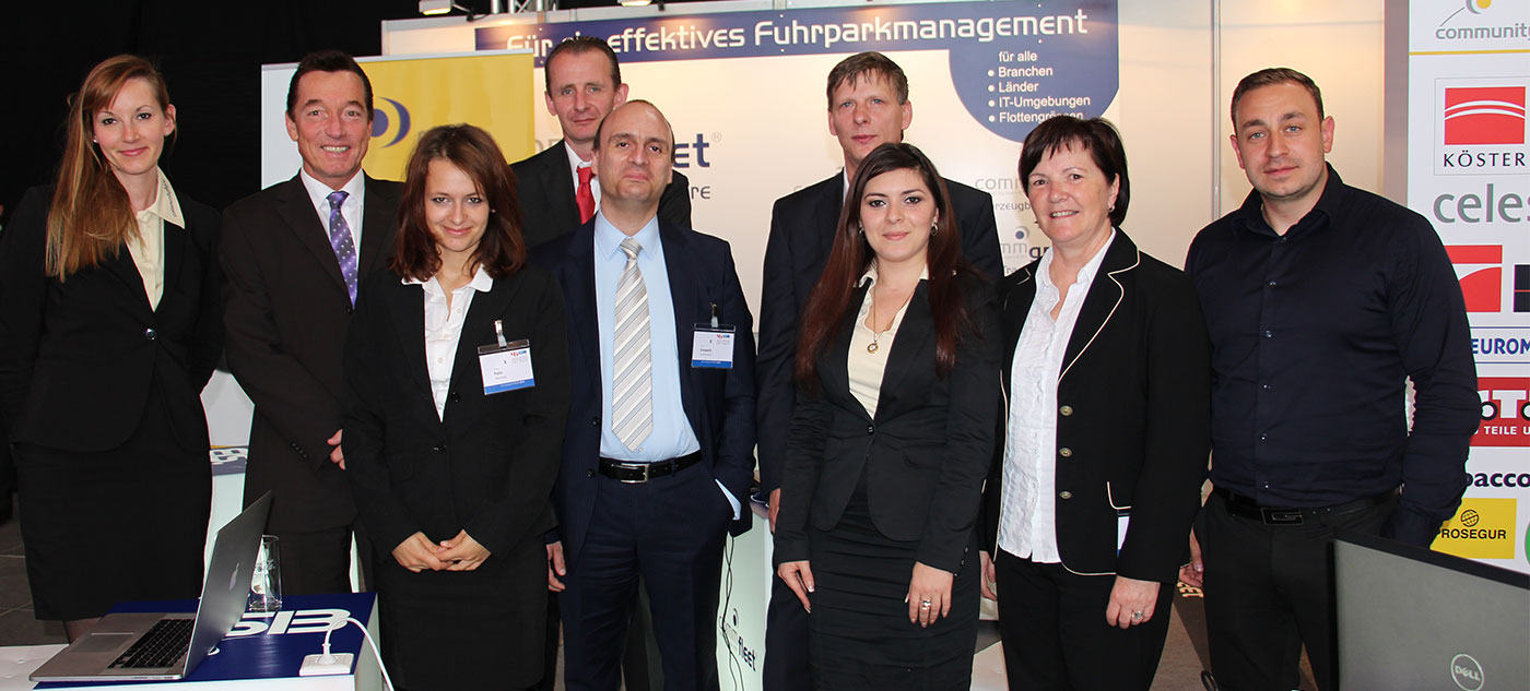 community4you AG presents comm.fleet at the fleet Forum 2014 |Trade fair team of community4you AG community4you AG presents comm.fleet at the fleet Forum 2014 |Trade fair team of community4you AG