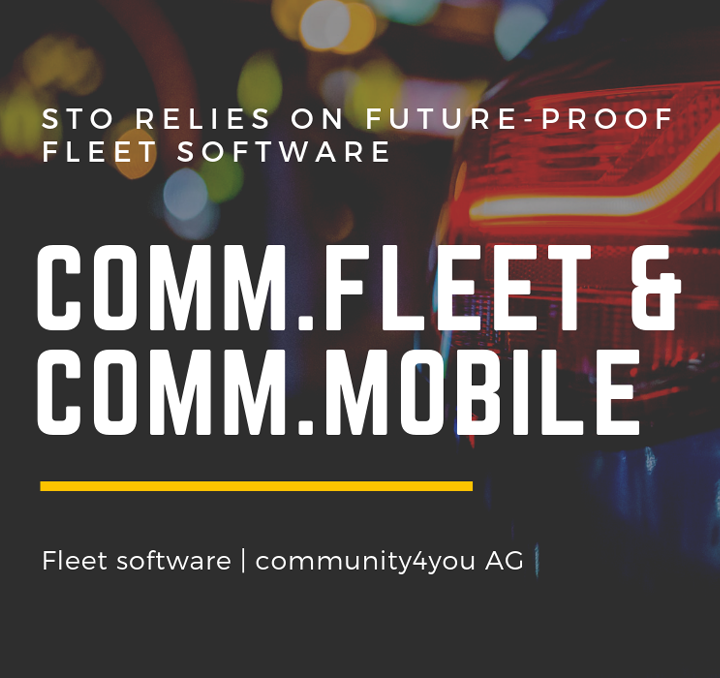 Sto relies on future-proof fleet software designed by community4you AG | The worldwide technology leader for paints and varnishes manages its vehicle fleet with comm.fleet and comm.mobile Sto relies on future-proof fleet software designed by community4you AG | The worldwide technology leader for paints and varnishes manages its vehicle fleet with comm.fleet and comm.mobile