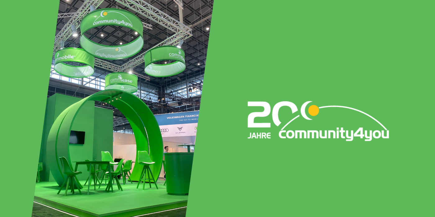 The leading fleet software manufacturer community4you stands out at the fleet fair FLOTTE! from the crowd of exhibitors The leading fleet software manufacturer community4you stands out at the fleet fair FLOTTE! from the crowd of exhibitors