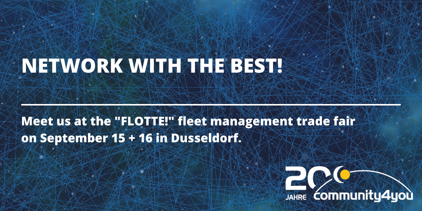 Meet the fleet management software manufacturer community4you at the FLOTTE! 2021