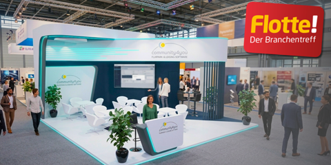 Meet community4you at the FLOTTE fleet trade fair! The industry get-together 2026 in Düsseldorf